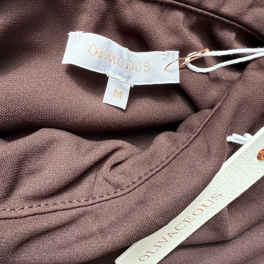 NWT Wild Oak boutique Silvia Top BROWN - Picture 3 of 4